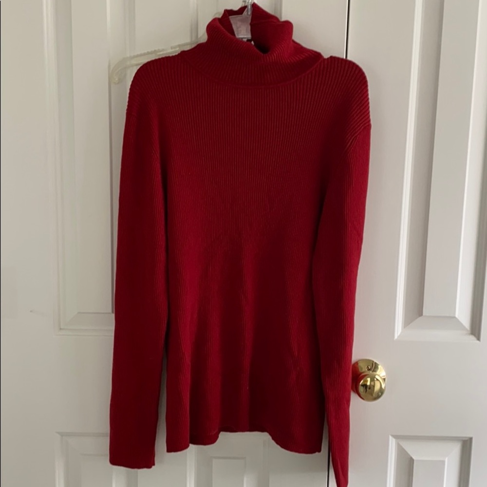 Red Long Sleeve Turtleneck